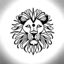 Lion with open mouth with clock in its mouth wit hydrangea around it  tattoo design idea