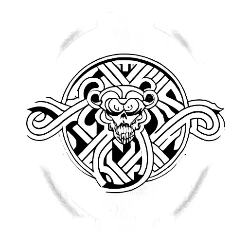 A minimalist tattoo of the Arctic Monkeys logo tattoo design idea