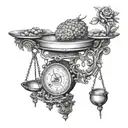 Weighing Scales With Heart And Brain Tattoo design tattoo design idea