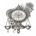 Weighing Scales With Heart And Brain Tattoo design tattoo design idea