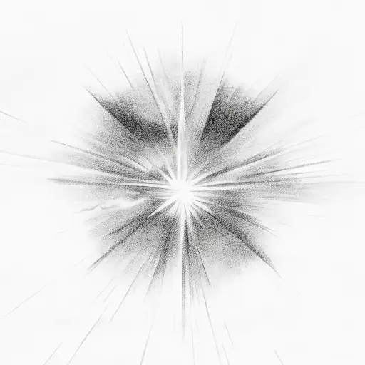 star shooting through clouds tattoo design idea