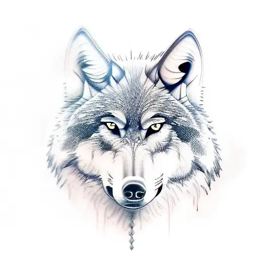 wolf demon tattoo design idea