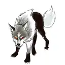 wolf demon tattoo design idea
