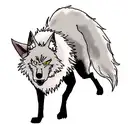 wolf demon tattoo design idea
