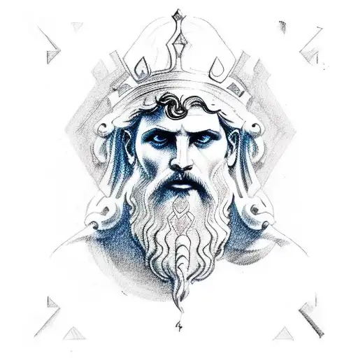tattoo sketch greek god zeus sketch style  tattoo design idea