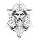 tattoo sketch greek god zeus sketch style  tattoo design idea