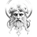tattoo sketch greek god zeus sketch style  tattoo design idea