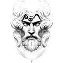 tattoo sketch greek god zeus sketch style  tattoo design idea