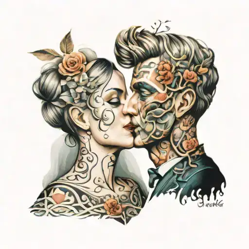 names Isabelle and Theodore tattoo design idea