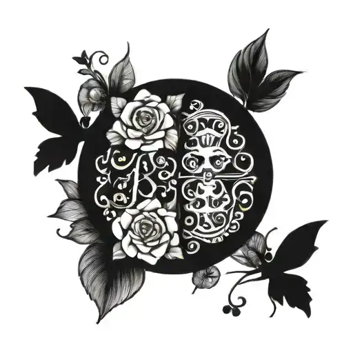 names Isabelle and Theodore tattoo design idea