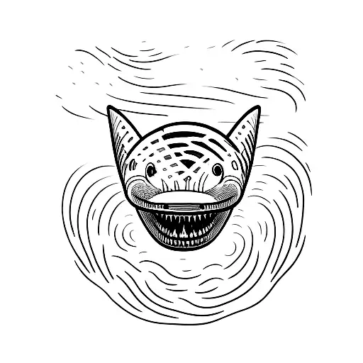basking shark tattoo design idea