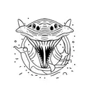 basking shark  tattoo design idea