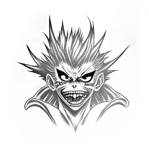 Ryuk from Death Note tattoo design idea