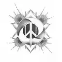 written peace kanji tattoo design idea