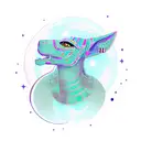 Anubis, the Egyptian god of death, floating in space surrounded by constellations tattoo design idea