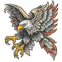 romanian eagle soaring tattoo design idea
