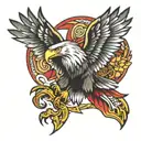 romanian eagle soaring tattoo design idea