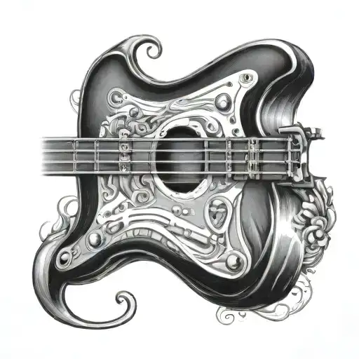 guitar memory tattoo for grandpa  tattoo design idea