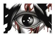 Itachi bleeding eye tattoo design idea