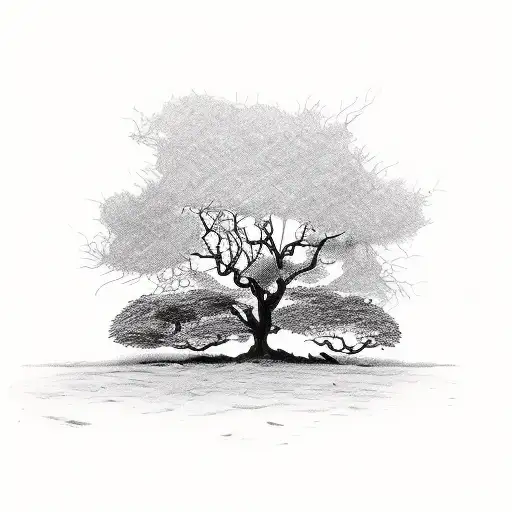 eco sustentable, arbol ceiba tattoo design idea