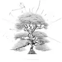 eco sustentable, arbol ceiba tattoo design idea