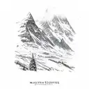 Mountain Scene colombia coffe tattoo design idea