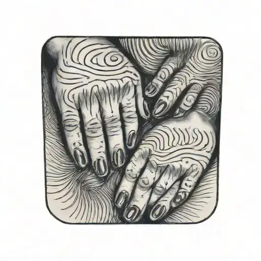 a unique family tattoo containing portions of the fingerprints of all 5 family members  tattoo design idea