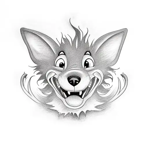 courage the cowardly dog tattoo design idea