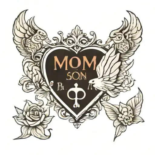 mom son matching tattoos tattoo design idea