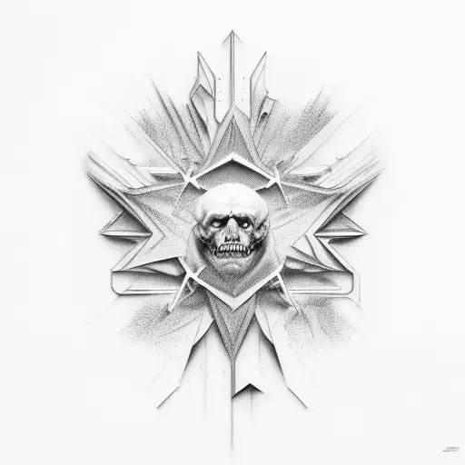 David star 3d with names tattoo design idea