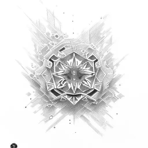 David star with Charlotte incorporated  tattoo design idea