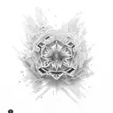 David star with Charlotte incorporated  tattoo design idea