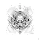 David star with Charlotte incorporated  tattoo design idea