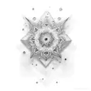 David star with Charlotte incorporated  tattoo design idea