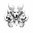 Cerberus  tattoo design idea