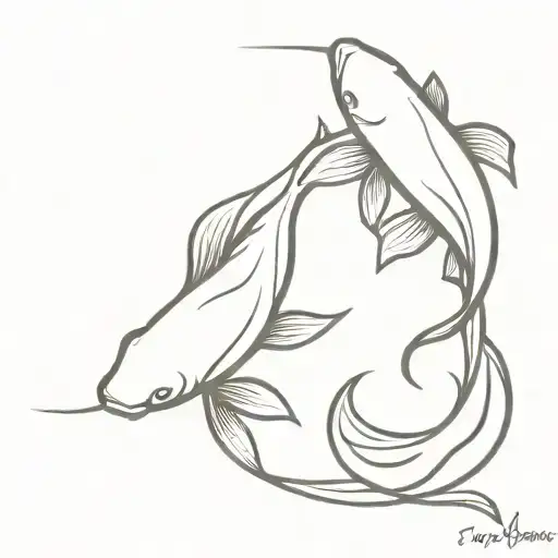 koi fish yin yang tattoo design idea