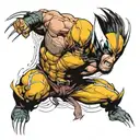 Wolverine character tattoo design idea