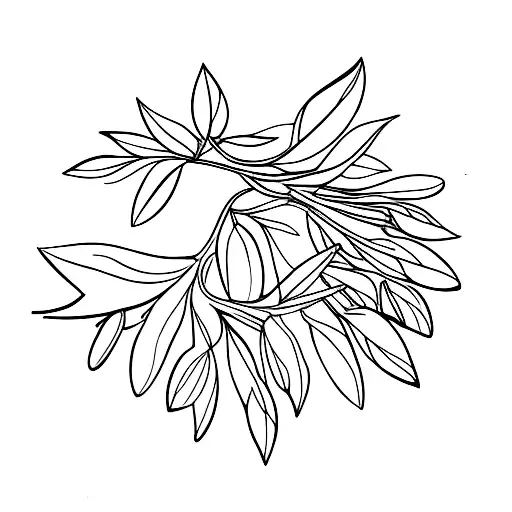 juniper tree leaf tattoo design idea