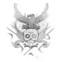 qie aparezca el nombre "Alejandra del Carmen Parisotto", "Guillermo Antonio Decima" y la bandera de la Nacion Argentina. tattoo design idea