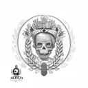 qie aparezca el nombre "Alejandra del Carmen Parisotto", "Guillermo Antonio Decima" y la bandera de la Nacion Argentina. tattoo design idea