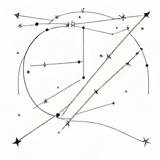 Sagittarius constellation tattoo design idea