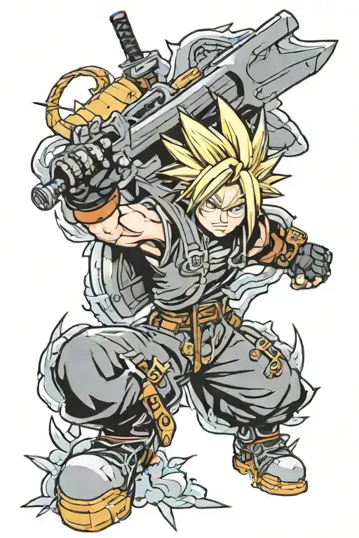 Cloud Strife tattoo design idea