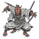 Darth maul Hondo Ohnaka tattoo design idea