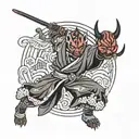 Darth maul Hondo Ohnaka tattoo design idea