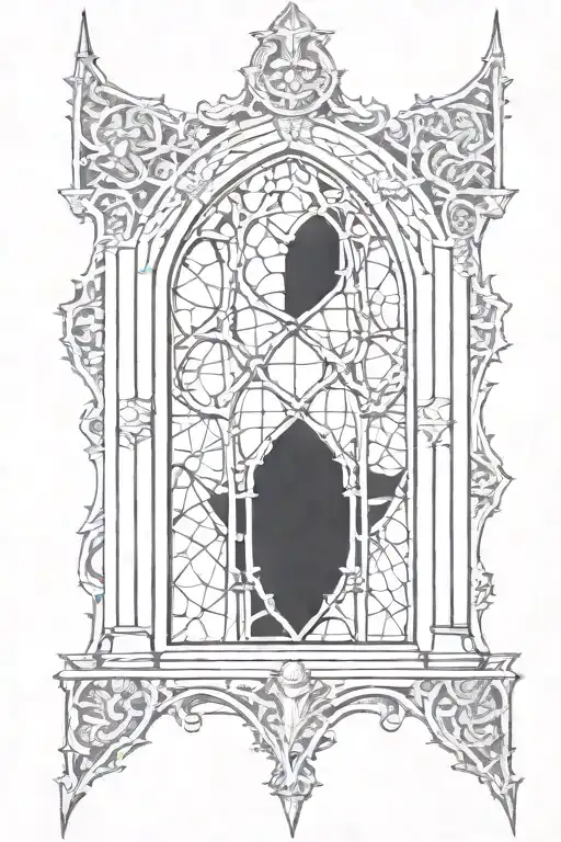 Gothic Cathedral Window tattoo design idea