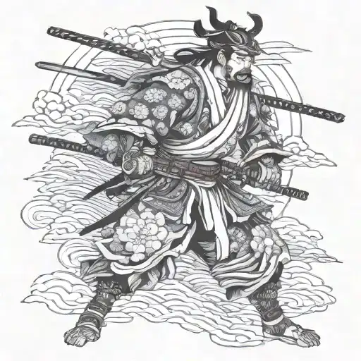 ronin samurai tattoo design idea