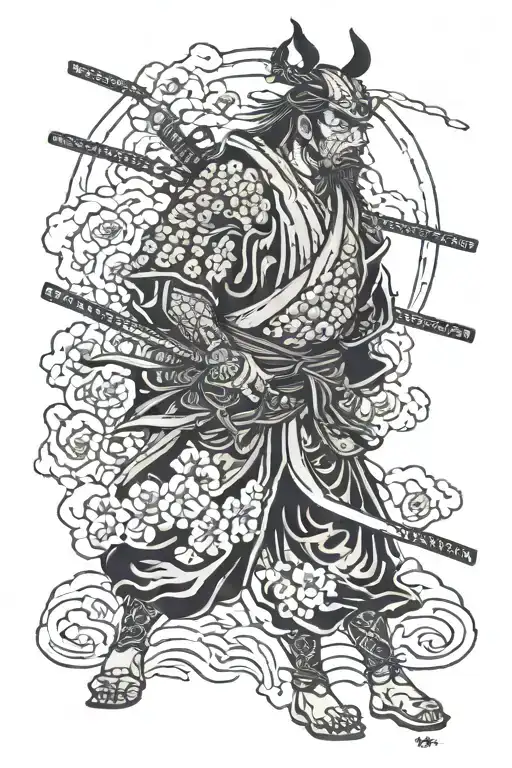 ronin samurai tattoo design idea