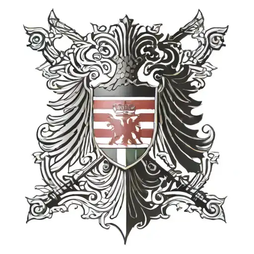 lebanon flag and germany tattoo design idea