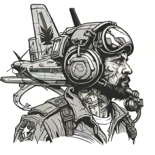 helicopter pilot    tattoo design idea