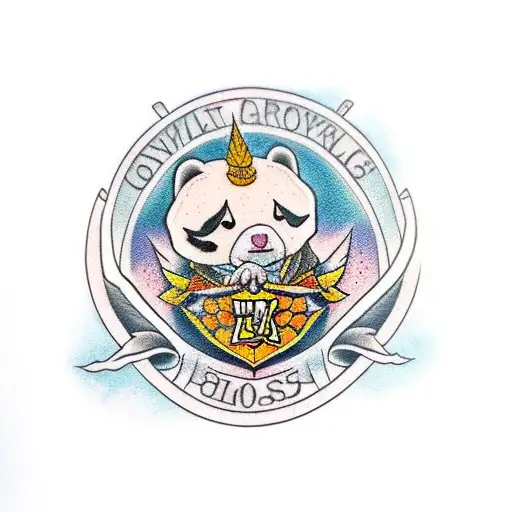 hogwarts animal crossing tattoo design idea